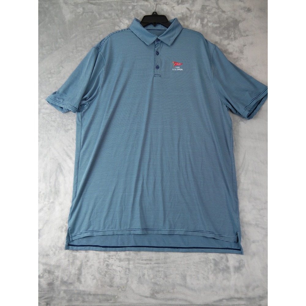 LACC 123rd U.S. Open Los Angeles Country Club Striped Stretch Golf Polo 2XL